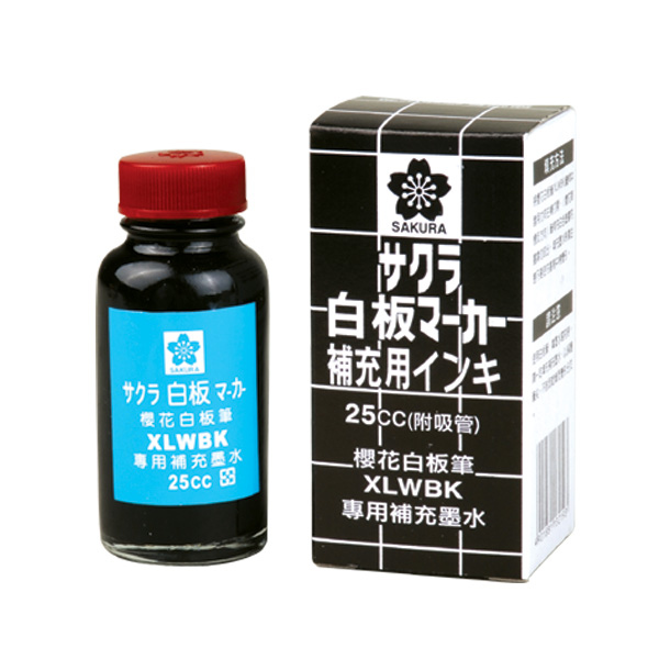 櫻花白板筆補充液WBKRI/25cc(黑)