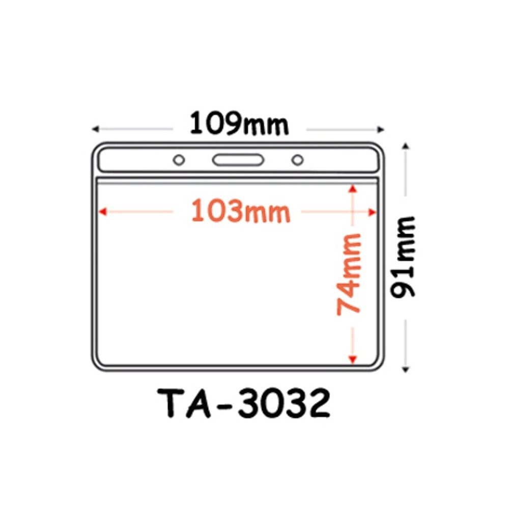 /橫式透明識別證套TA-3032